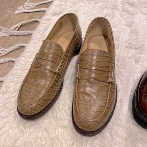 Taupe Tan Loafers